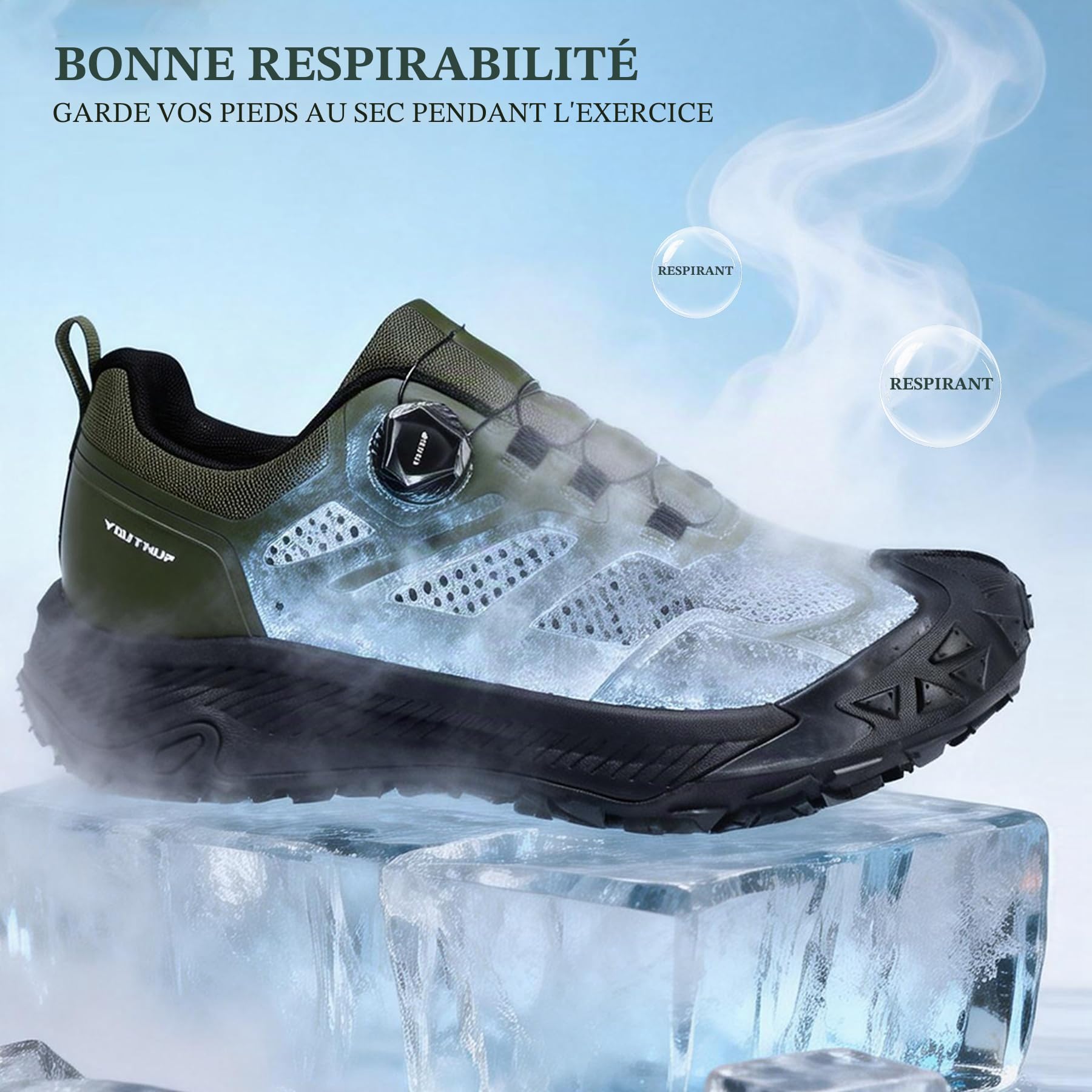 YOUTHUP Chaussure de Sport Hommes Léger Confortable | Chaussure de Trekking Randonnée Outdoor