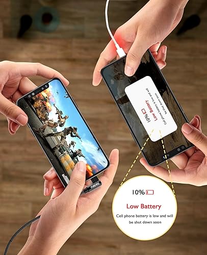 Miniatura 6 de Cable USB C a Lightning [certificado Apple MFi] Cargador de iPhone de carga rápida, paquete de 2 unidades de 10 pies de largo, nailon de 90 grados