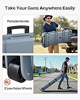 Vista 68 de VEVOR Rifle Case, Rifle Hard Case with 4 Layers Fully-protective Foams, Lockable Hard Gun Case with Wheels, IP67 Waterproof & Crushproof, for Rifles