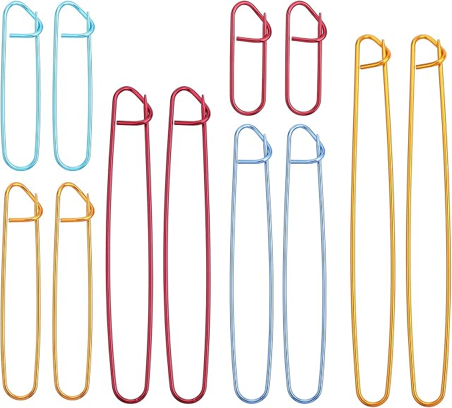 Sibba 12 Pcs Stitch Yarn Holder Set for Crocheting Crochet Knitting Dispenser Accessories Needle Hook Sewing Markers for Blankets Scarves DIY Craft Sewing Tool