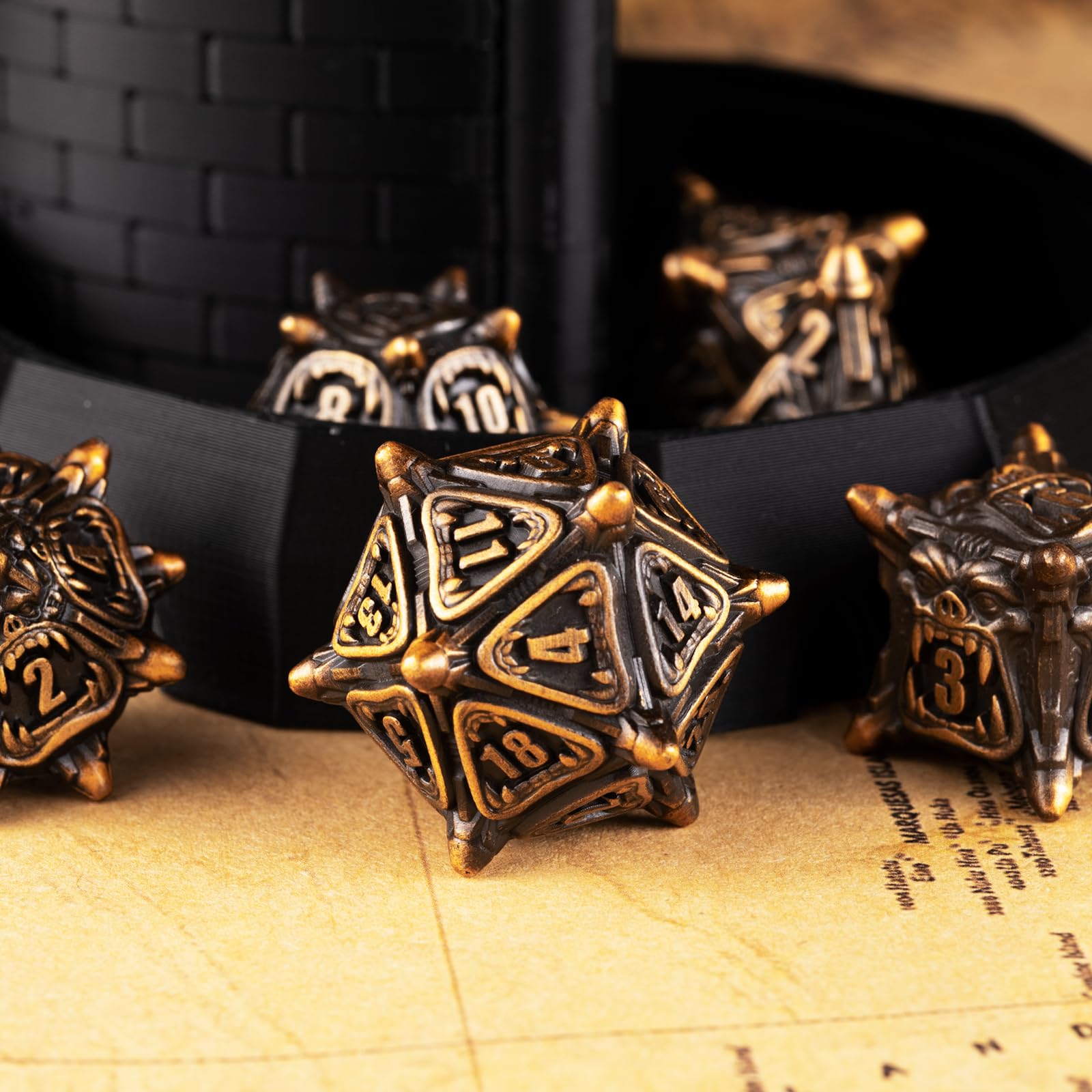 HKDZ Metal D&D Dice Set, Polyhedral RPG Dice, D&D Dice for Role Playing Table Game Dungeons and Dragons Dice, Mtg, Pathfinder, Colorful - Image 2