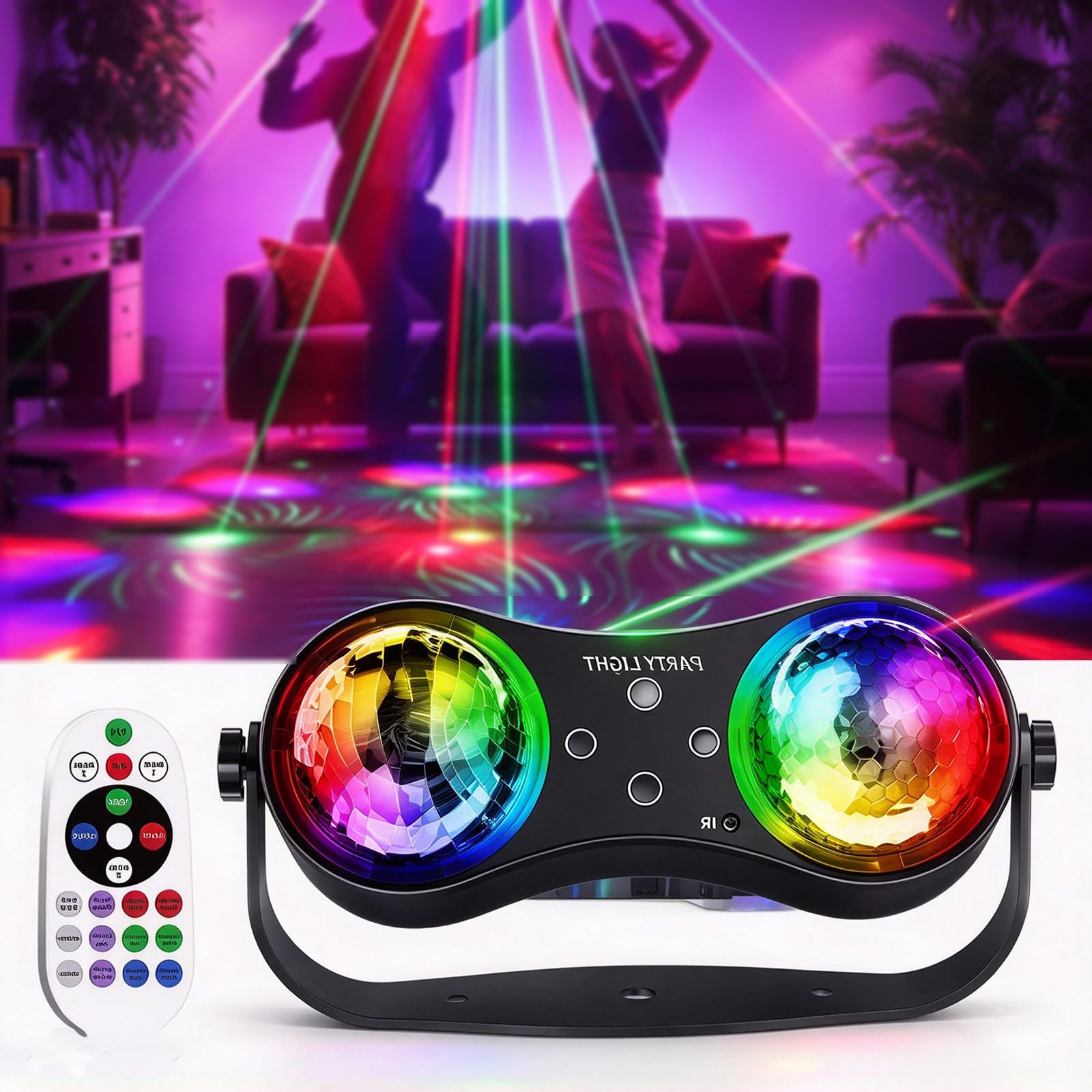Luce Da Festa Tipo Palla Da Discoteca,Effetto Aurora,Attivazione Sonora