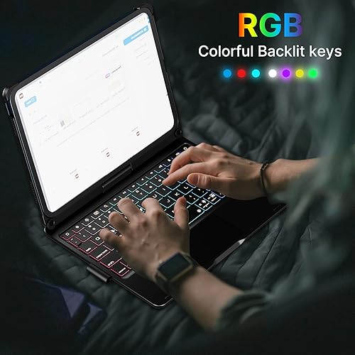 Miniatura 62 de Funda giratoria con teclado para Apple iPad mini 7ª generación 2024 (A17 Pro)/iPad mini 6ª generación (8.3 pulgadas) 2021; teclado compacto