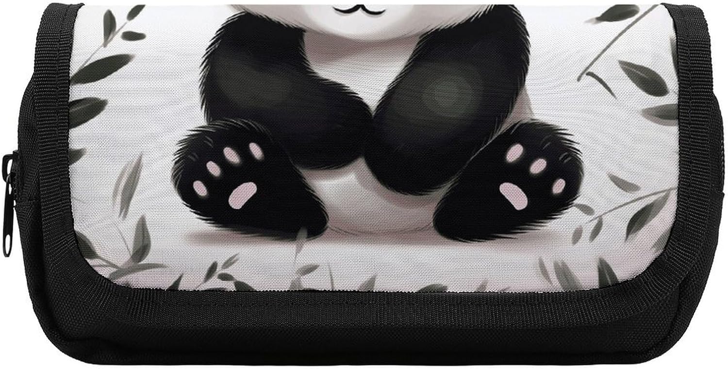 Pencil Pouch Cute Panda Animal Pencil Case for Men Women Cosmetic Bag Aesthetic Pen Bag for Office Multifunctional Bags Marker Pen Case