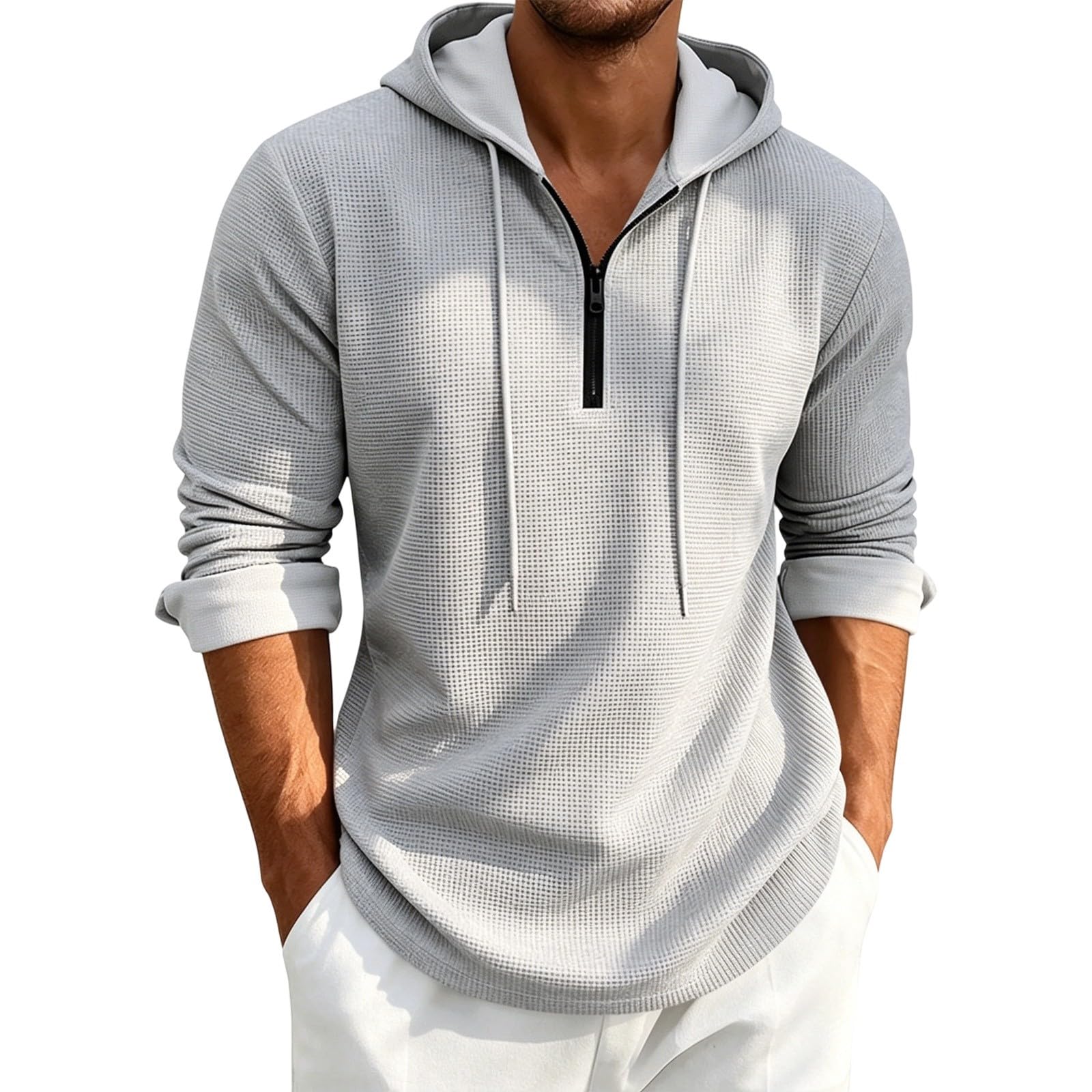Sudadera anti UV hombre manga larga de punto con media cremallera XL 8