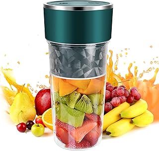 Mélangeur Portable, Coupe de jus de Smoothie, Mini Mixeur Personnel pour Smoothies Shakes - Quatre Lames en 3D, Puissant Presse-Fruits Portatif de Voyage à Domicile Rechargeable USB..