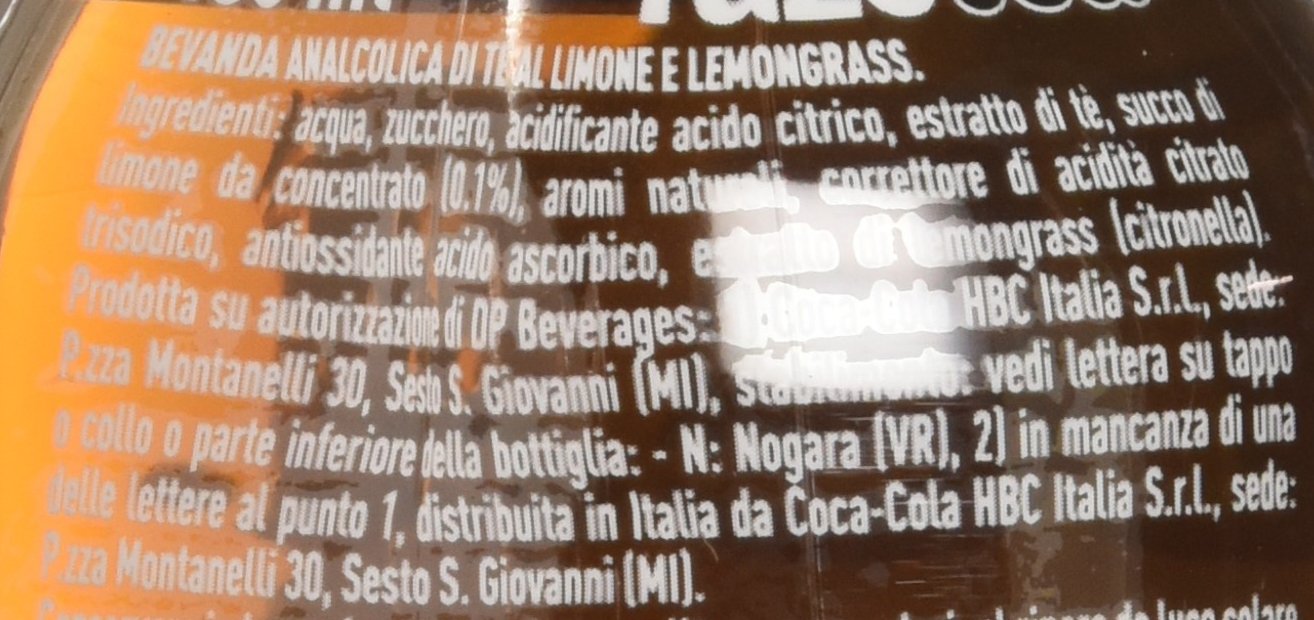 Fuze Lemon Lemongrass bottiglia di plastica 40 CL (confezione da 12)