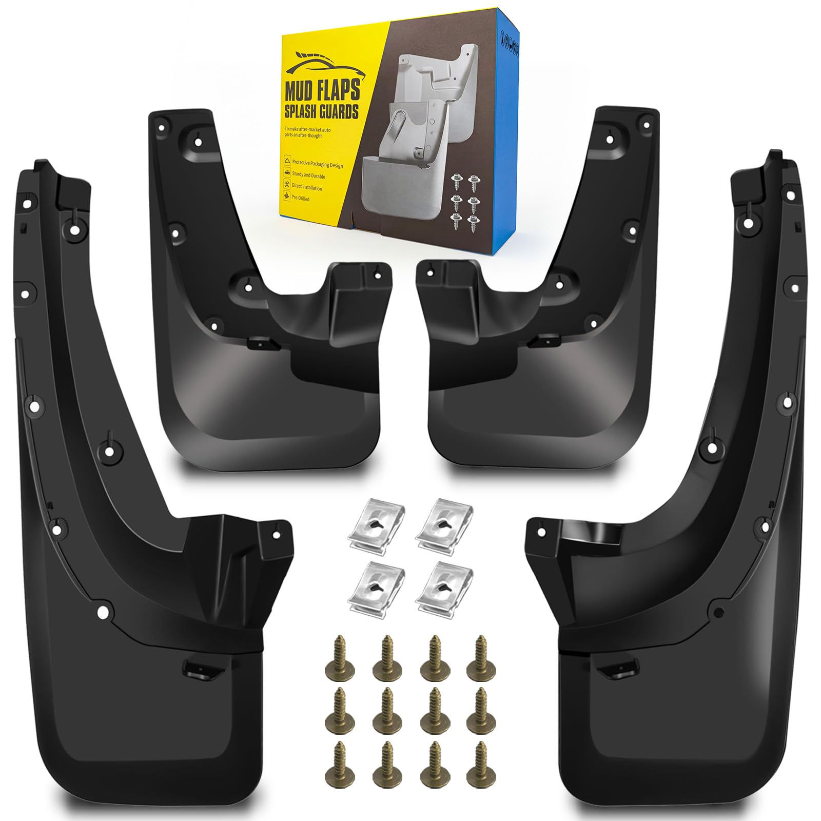 Mud Flaps Fit for 2003-2009 Toyo-ta 4Runner (Fit Sport /SR5, Not fit Limited), Not Fit with Running Boards/Side Skirts, Dedicated Mudguard for Four Seasons Universal Protection, Front and Rear