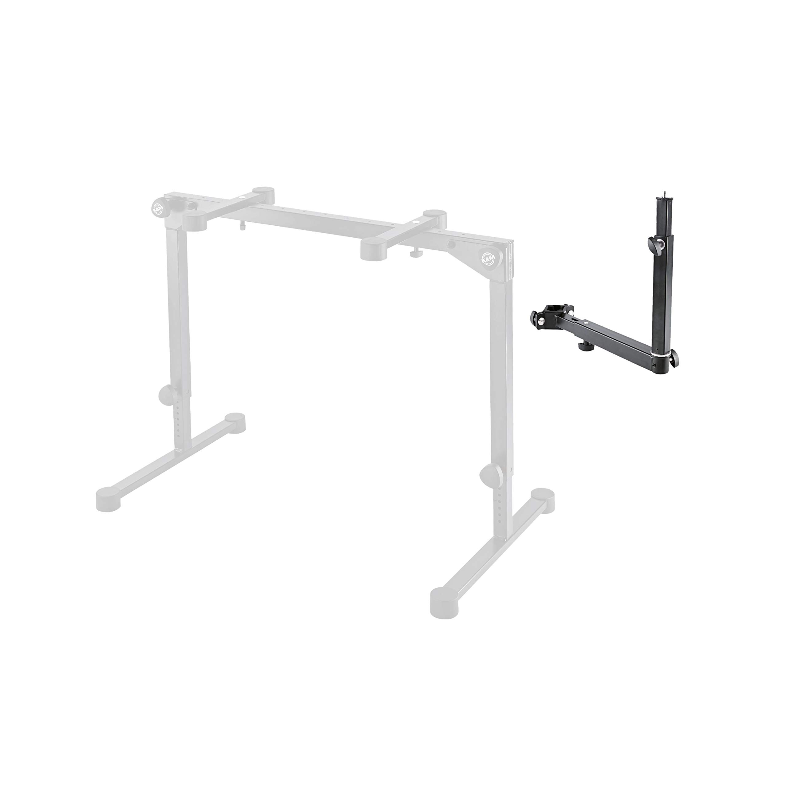 K&M 18807 Soporte universal - negro, acero, extensión ajustable para accesorios musicales - para mesas plegables y Omega