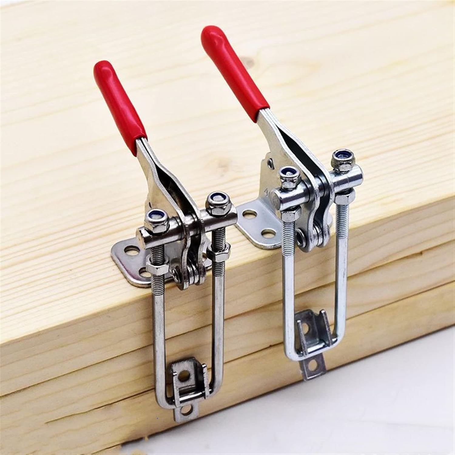 Latch Lock Quick Release Clamp Stainless Adjustable Metal Anti-Slip Toggle Latch Catch Clasp for Woodworking Press Clamps