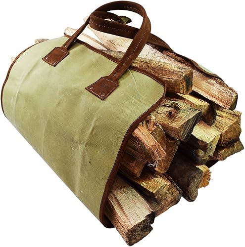 Miniatura 7 de Hide &amp; Drink, Bolsa de fuego de lona encerada impermeable hecha a mano (Bourbon Brown)