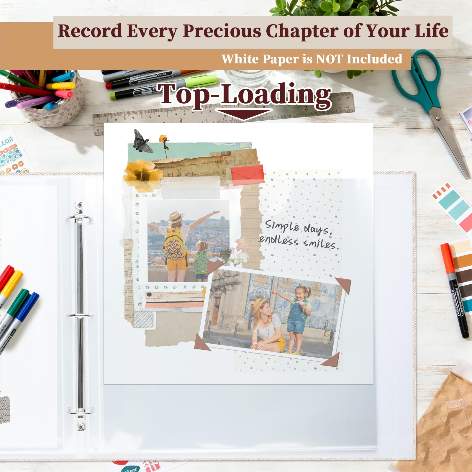 Album fotografico grande 30,5 x 30,5 cm, 30,5 x 30,5 cm, colore beige
