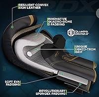 Vista 7 de RDX Guantes de Boxeo para Niños Sparring y Muay Thai Maya Hide Leather, Guante de Entrenamiento Junior Kara Patente Pendiente para Kickboxing, Saco