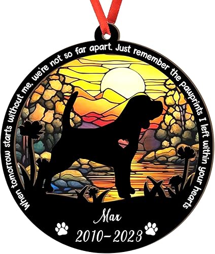 Miniatura 59 de Adorno personalizado para atrapasoles Bichon Frise, Bichon Frise Sun Catcher Adorno de Navidad – Regalo para perro amante, Bichon Frise 3D 2 capas