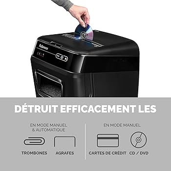 Fellowes Destructeur AutoMax 90M - Le Broyeur Papier Intelligent Pour Bureau Et Maison