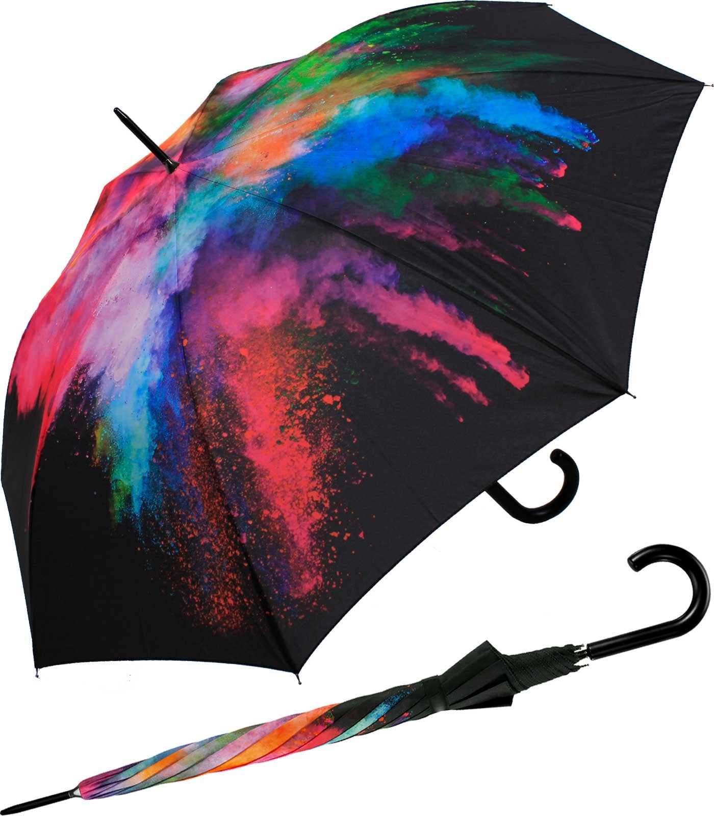 Parapluie automatique grand format multicolore Holy Explosion robuste - 5