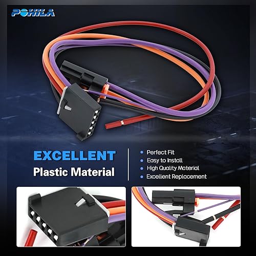 Miniatura 7 de POHILA Arnés de cableado de resistencia del motor del ventilador compatible con Chevy, GMC Silverado, Tahoe, Suburban, Sierra, Yukon XL - AC
