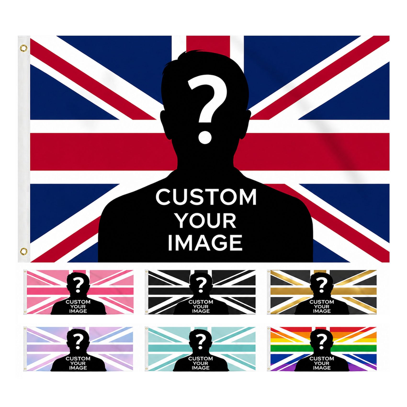 Custom Flag,Personalised Flags,Colorfast And Vibrant/Garden Outdoor Decorations,Make Your Own Banner With Photo,Logo,Text,Nylon