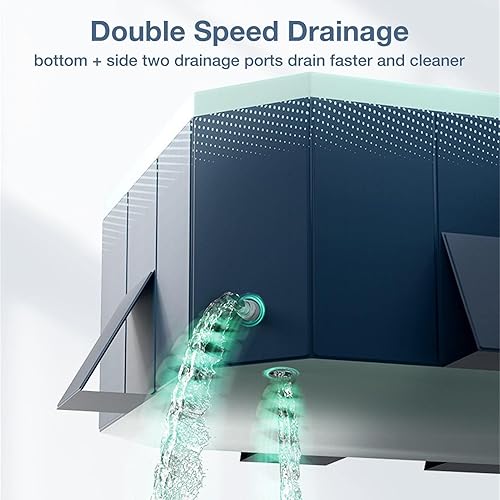 Miniatura 5 de Collapsible Inflatable-Free Large Pools, Inflatable Swimming Pools, Foldable Kiddie Pool, Pool for Kids with PVC Material, Outdoor Portable