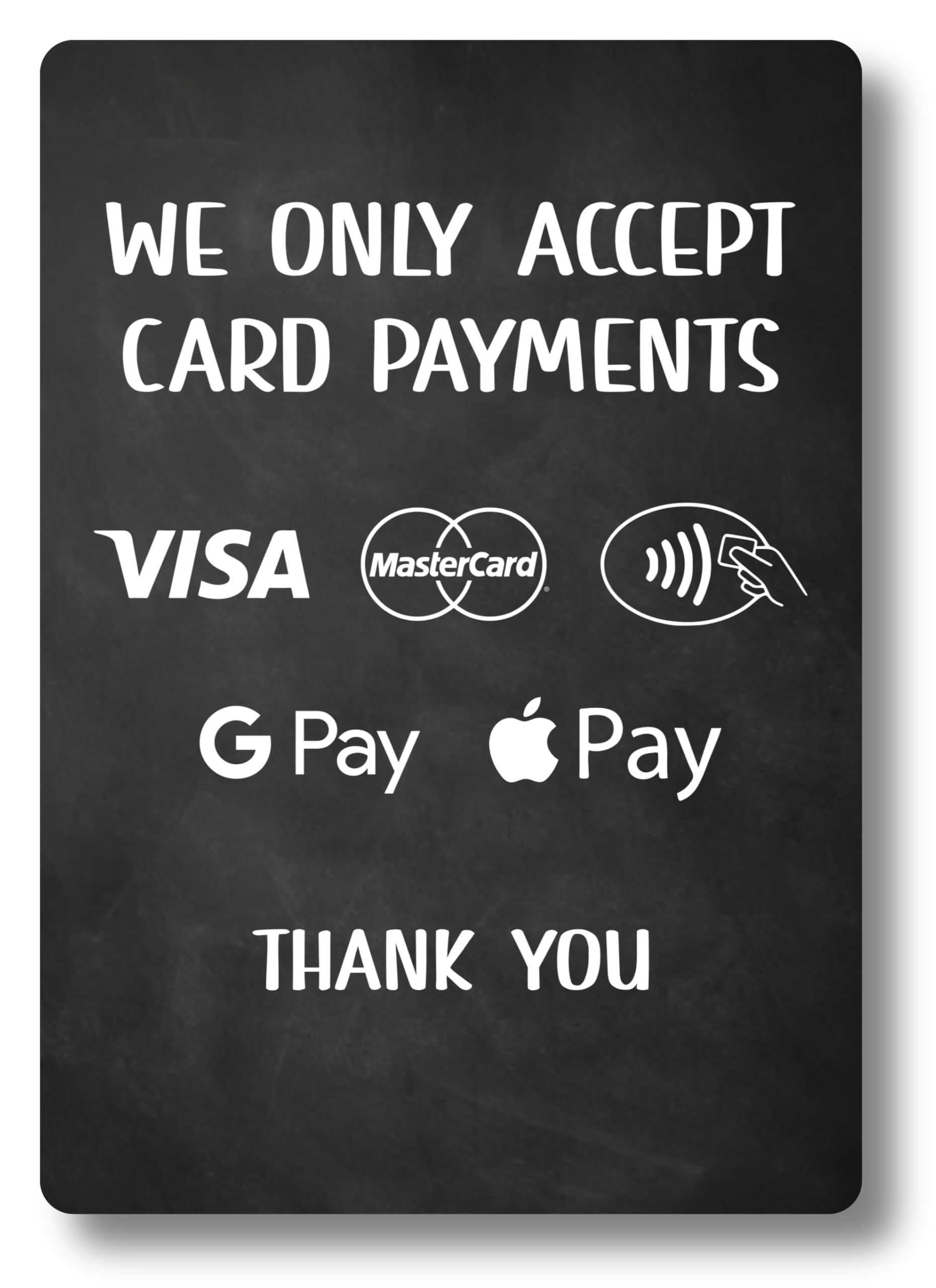 V Safety Schild 'Sorry Cash Payments Only' – 200x80 Mm, Selbstklebend, Aus Vinyl, Für Geschäfte & Ladentheke