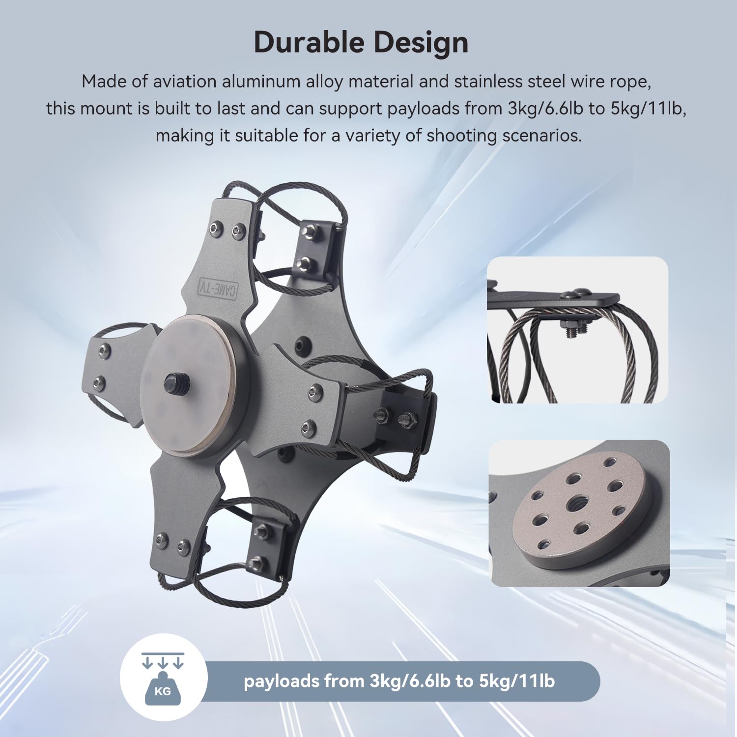 Came-TV Izolator wibracyjny do DJI RS 4 / RS 4 Pro/RS 3 / RS 3 Pro/RS 3 Mini / RS2 / RSC 2 Gimbal ręczny stabilizator