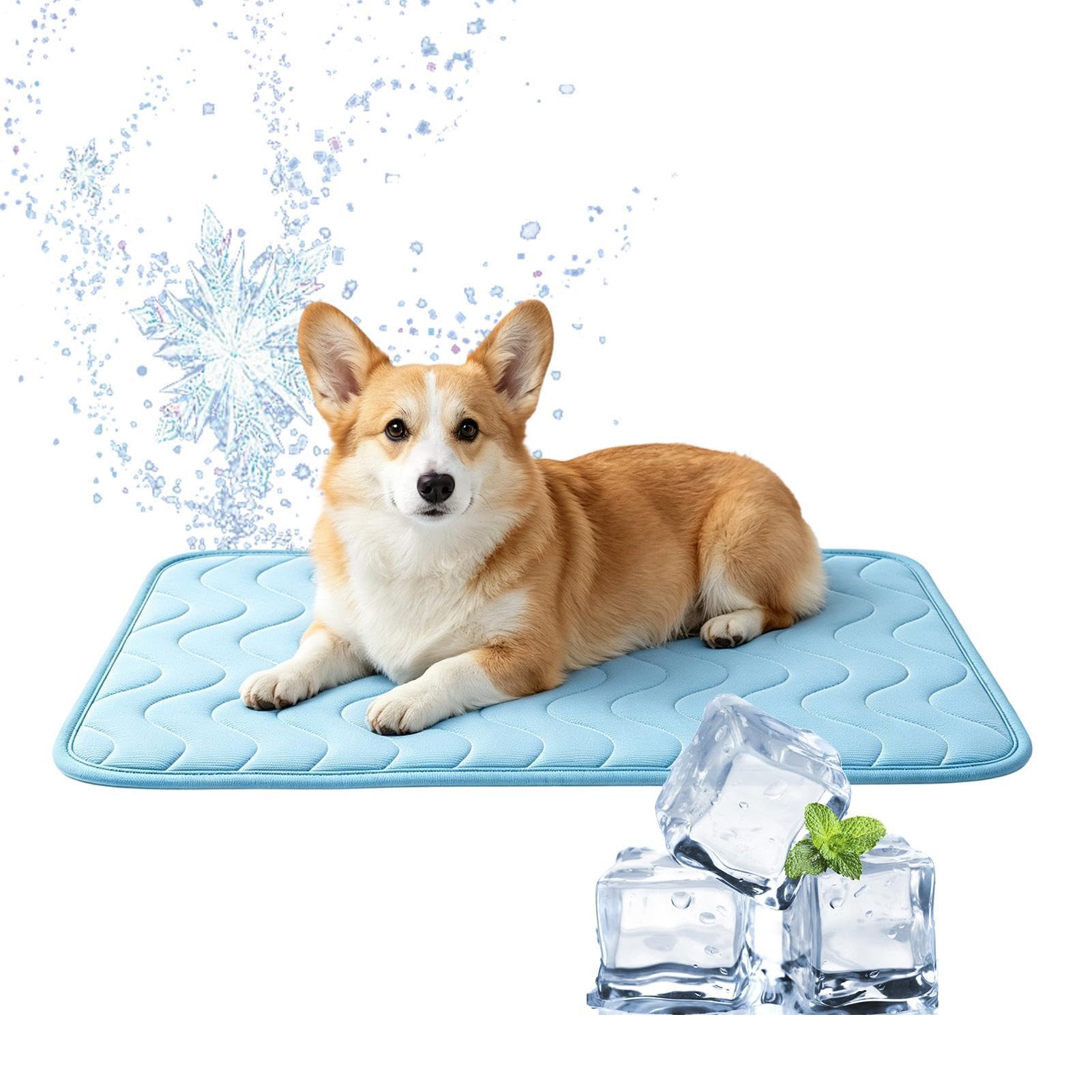 Cooling Mat for Dogs Ice Silk Waterproof Breathable Bed