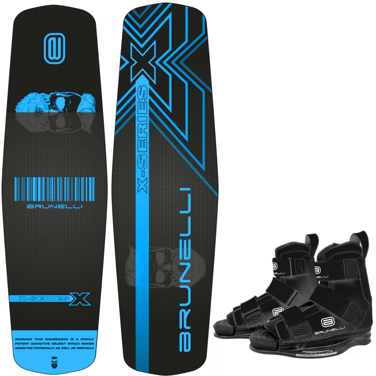 BRUNELLI Wood Flex Pro Cable Park Set Wakeboard Wakeboardbindung Grind-Base