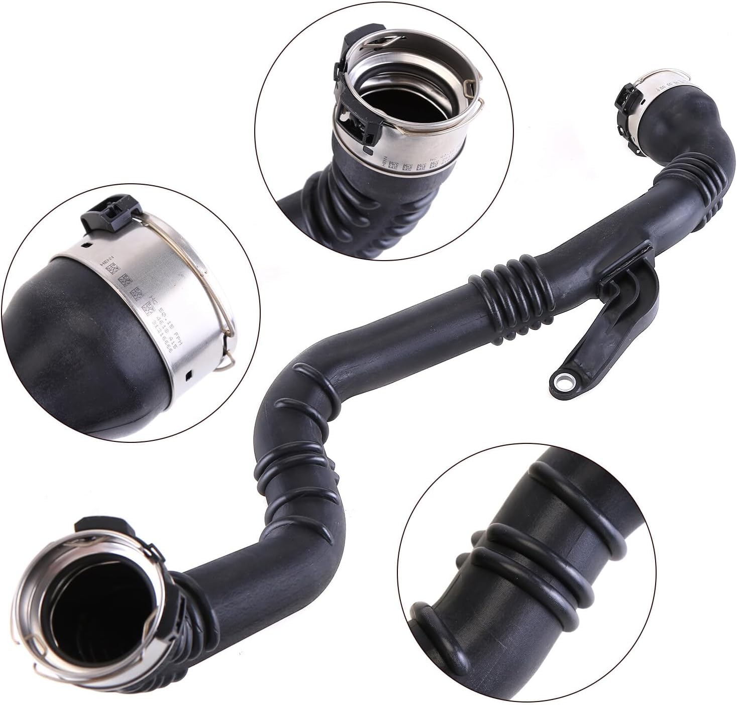 Tubo di ricambio per intercooler da 55/65 mm compatibile con Nissan Qashqai Renault Kadjar Grand Scnic OE 144602443R 144608957R 1446000Q1B