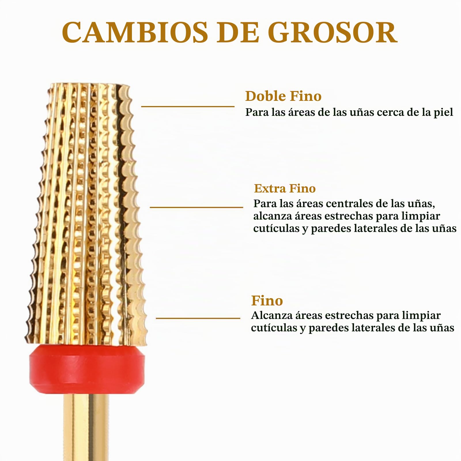 Qianyu Brocas de uñas superlargas 5 en 1 profesionales de carburo de tungsteno de 3/32 pulgadas, uso giratorio bidireccional para zurdos y diestros, puntas de seguridad avanzadas, eliminación rápida