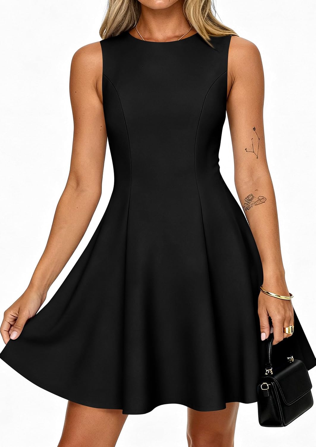 PRETTYGARDEN Cocktail Dresses for Women 2026 Summer Formal Boat Neck A Line Spring Elegant Graduation Party Mini Dress - Image 8