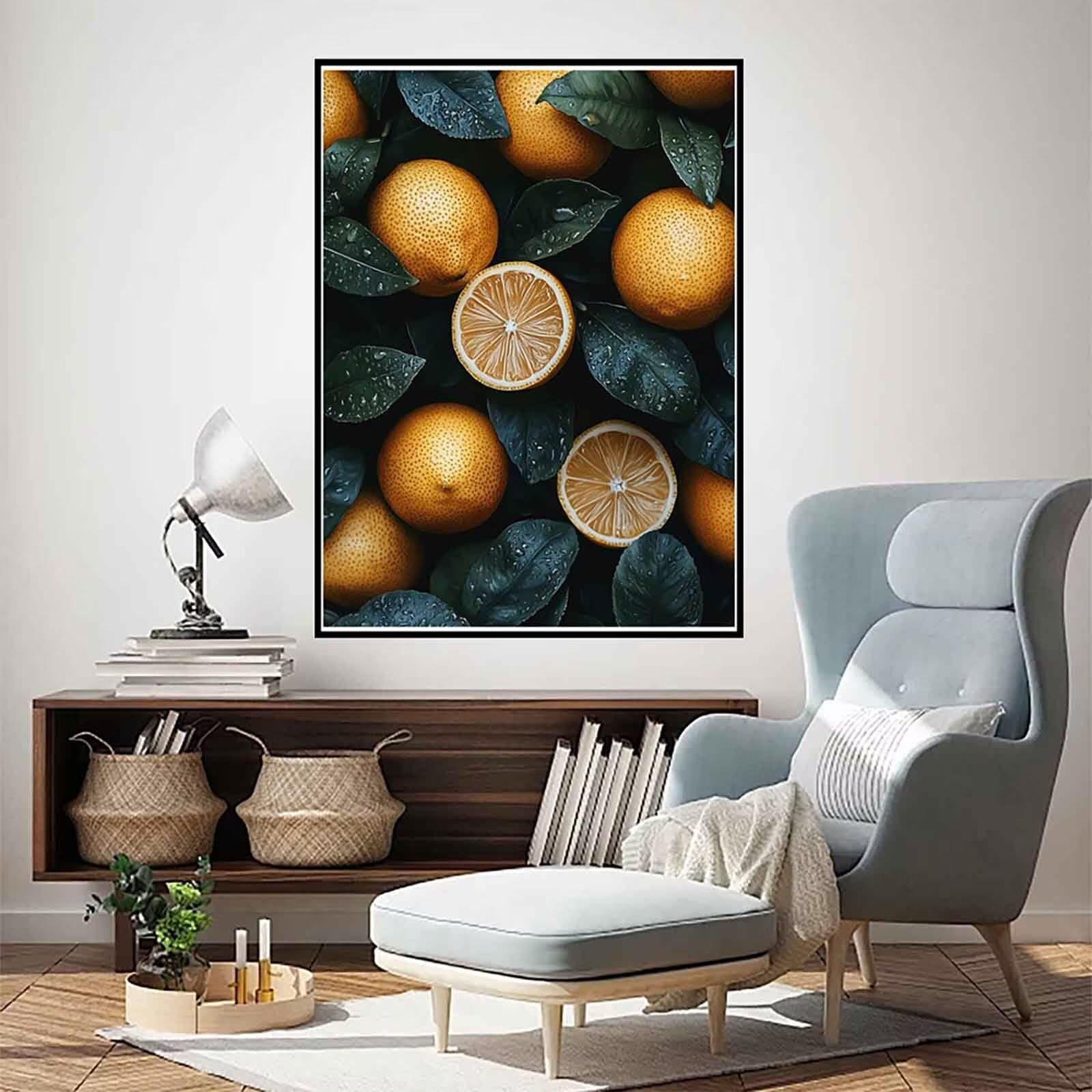 Diament Malarstwo Cytryna Diamentowe Malarstwo Owoce Diamentowe Malarstwo Dorośli Początkujący 5D DIY Diamentowy Ścieg Krzyżowy DIY Dorośli Zestaw do Dekoracji Domu, Prezent Kobieta 100x135CM