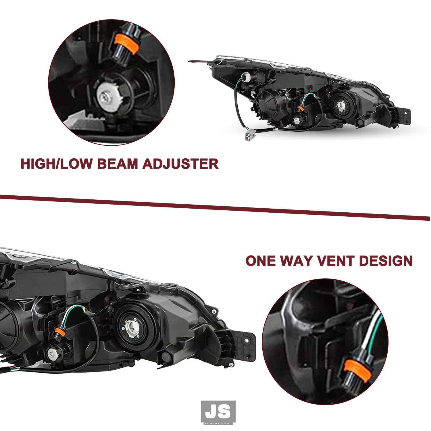 Amazon.com: JSBOYAT Headlight Assembly Replacement for 10 11 12 13