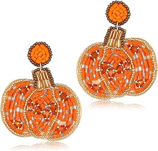 Halloween Earrings for Women Cute Pumpkin Ghost Beaded Dangle Earrings Statement Spooky Skull Witch Hat Boo Trick Treat RI...