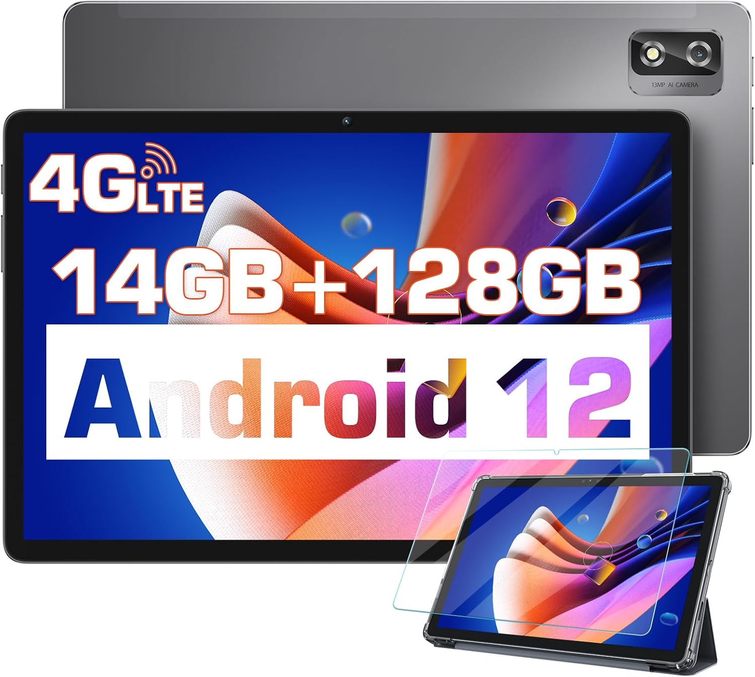 Blackview Tab 12 Pro Tablet 10 Pollici 14GB+128GB/TF 1TB, Android 12 Tablet in Offerta Octa-Core 4G LTE+5G WiFi, 6580mAh, 13MP+5MP, 1920*1200 FHD+, Face ID/GPS/BT5/OTG/Headphone Jack/Google GMS(2024) Blackview Tab 12 Pro Tablet 10 Pollici 14GB+128GB/TF 1TB, Android 12 Tablet in Offerta Octa-Core 4G LTE+5G WiFi, 6580mAh, 13MP+5MP, 1920*1200 FHD+, Face ID/GPS/BT5/OTG/Headphone Jack/Google GMS(2024)