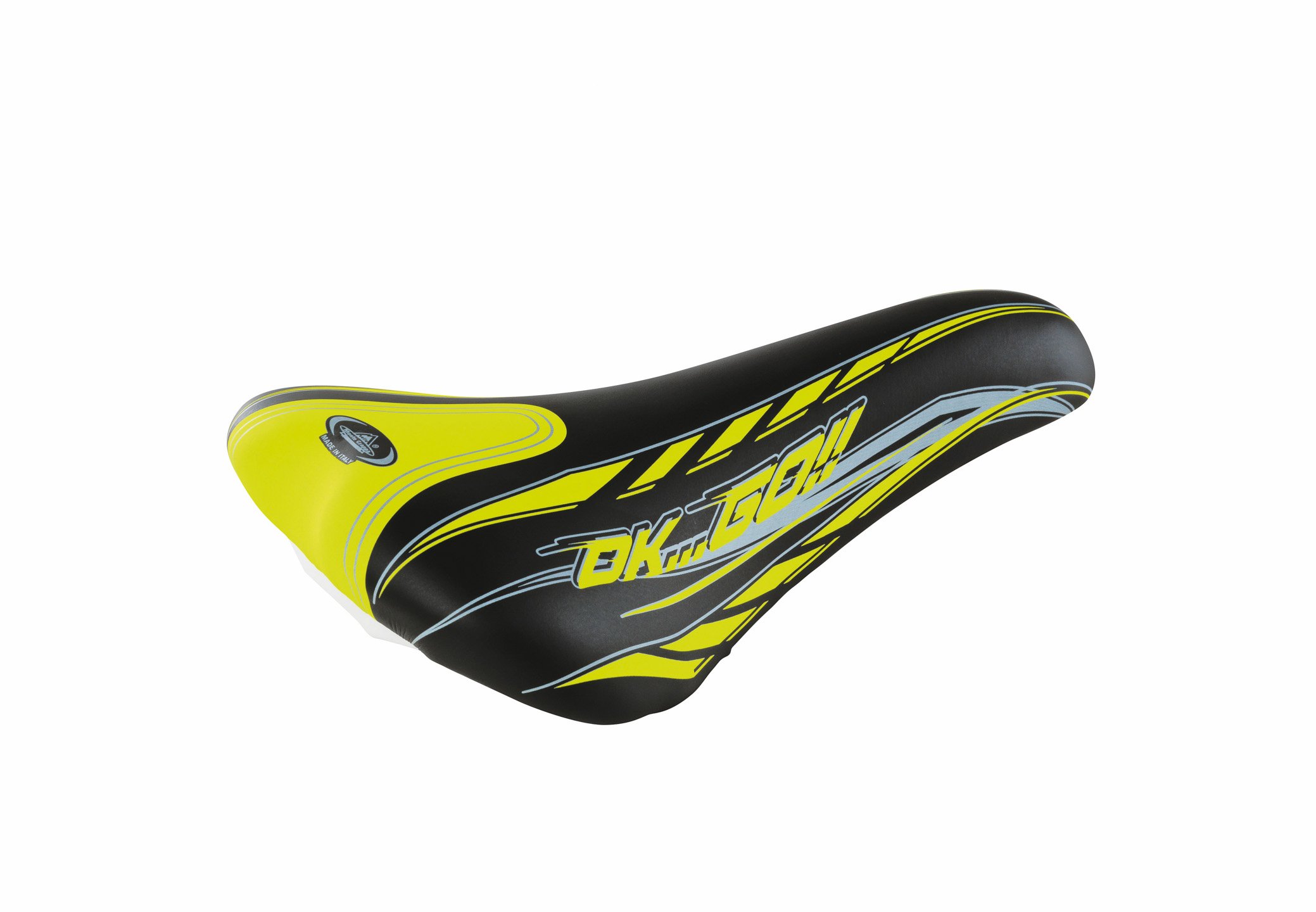 Cicli Bonin Unisex Adult Monte Grappa Ok Go Saddles - Black/Yellow, One Size