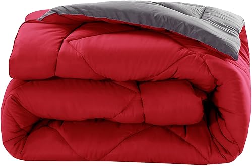 Vista 27 de Elegant Comfort Juego de edredón reversible de 3 piezas para todas las estaciones, ultra suave, edredón alternativo al plumón, tamaño King