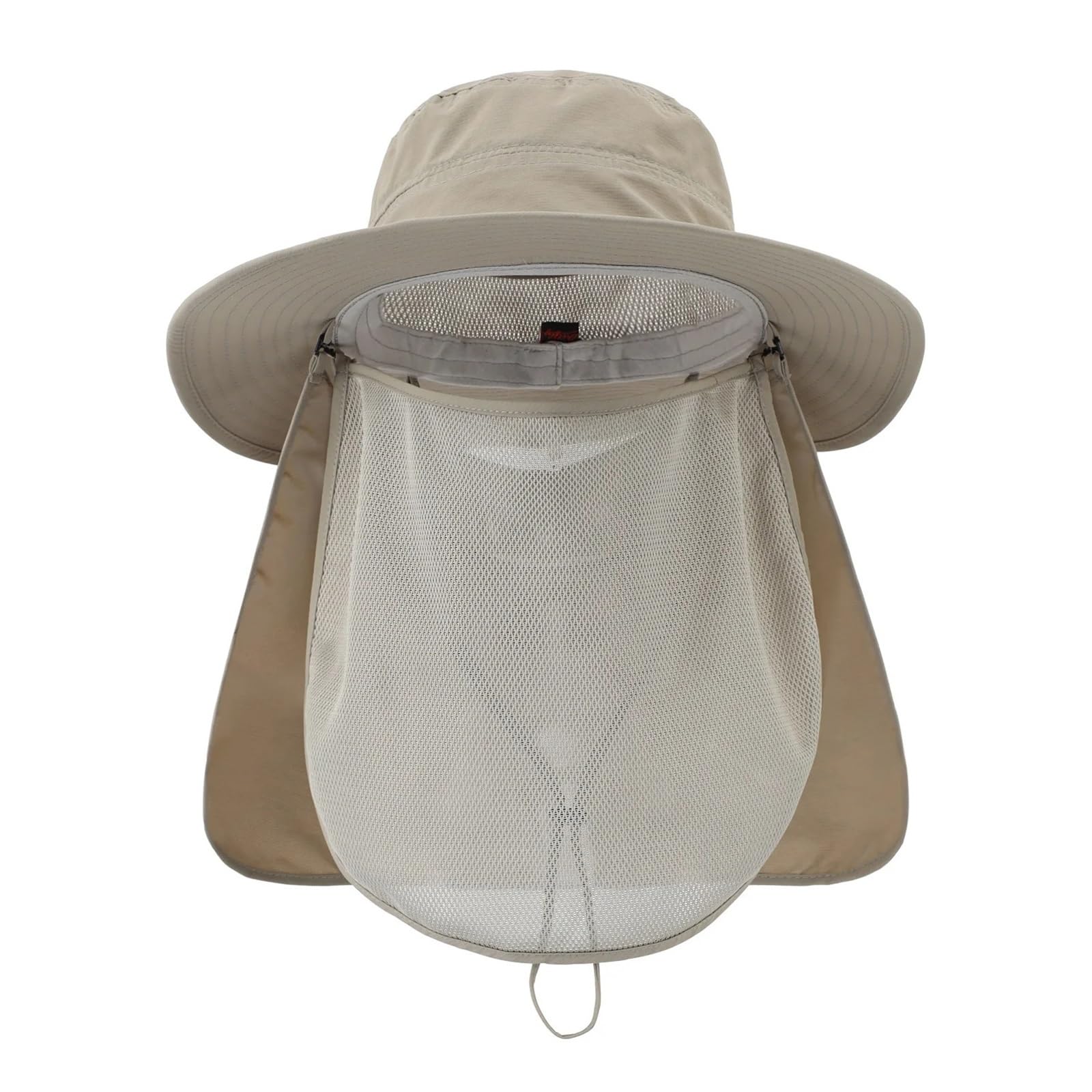 Sonnenschutzhut for Herren Und Damen, UPF50+, Breite Krempe, Leicht, Abnehmbar, Fischerhut Mit Nackenklappe, Gesichtsschutz for Den Außenbereich
