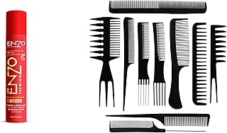 Hair Styling Combo Kit with Strong Hold Hair Spray 420ml and 10 Professional Hair Combs for Men & Women | Non-Greasy Hair Setter Spray | Hair dressing Comb Set for Salon & Home Use 350gm Pack Of 2-picture-36