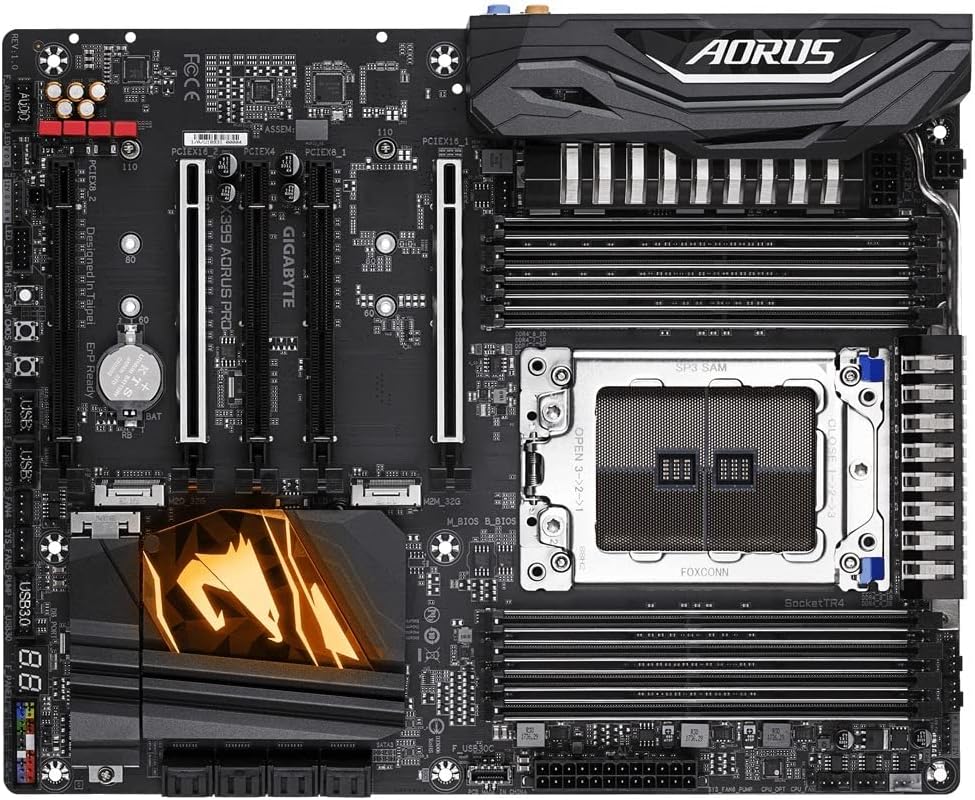 MSI MEG X399 CREATION Motherboard E-ATX, TR4, DDR4, Dual LAN, 802.11AC WIFI, USB 3.1 Gen2, Type-C, M.2 XPANDER-AERO Card, RGB Mystic Light, AMD RYZEN THREADRIPPER