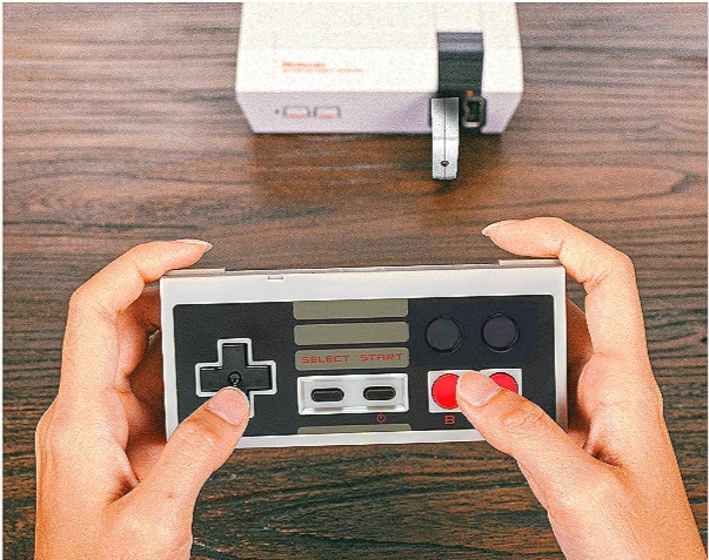 Rechargeable Nes Classic Wireless Controller，Nes Classic Edition、Nes Classic Mini Controller. Zero Delay A+B Rapid Buttons,Built-In Battery Use 8H, Plug And Play Nes Controller(White)