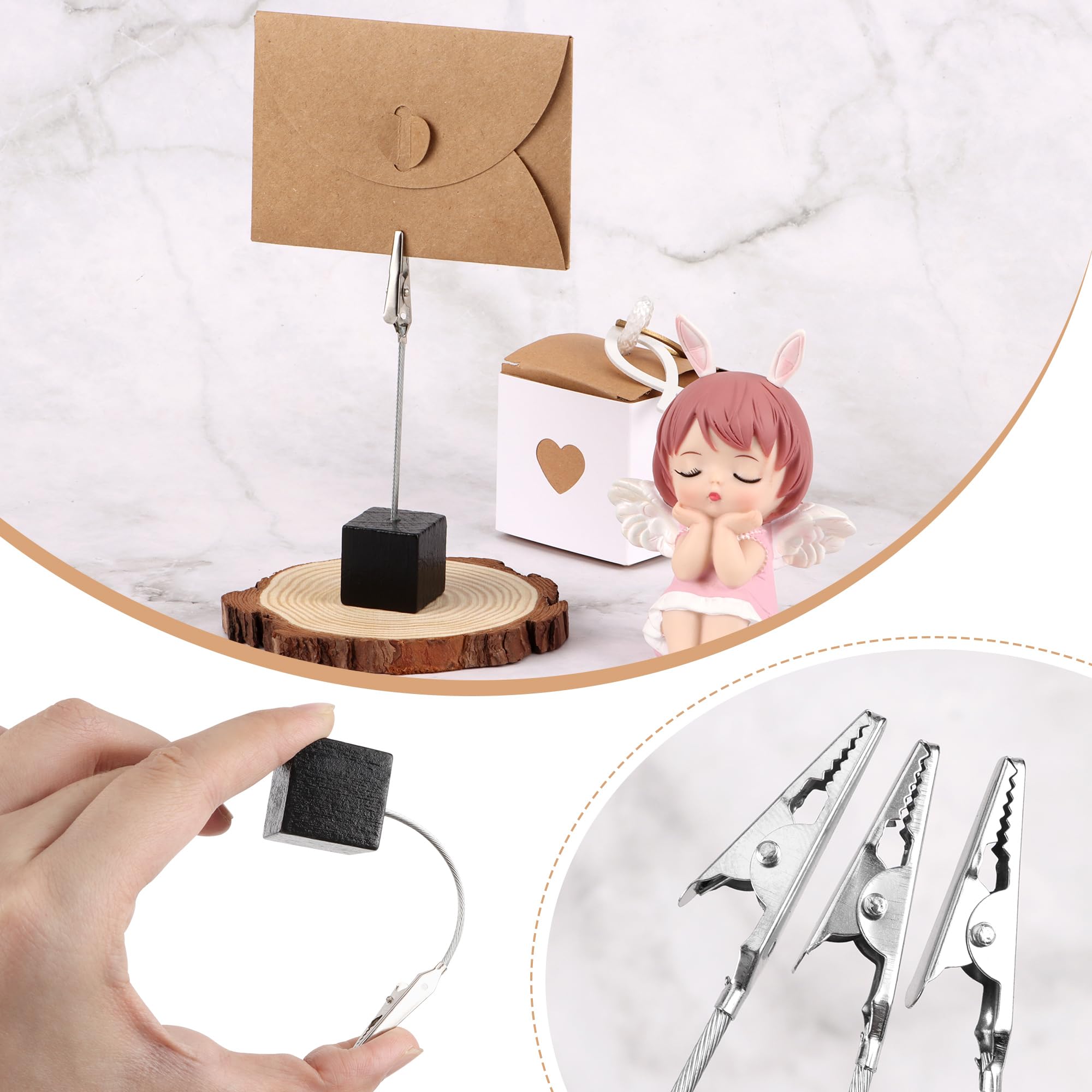 TOYANDONA Set 10 Clip Portafoto e Porta Carte Multifunzione in Legno