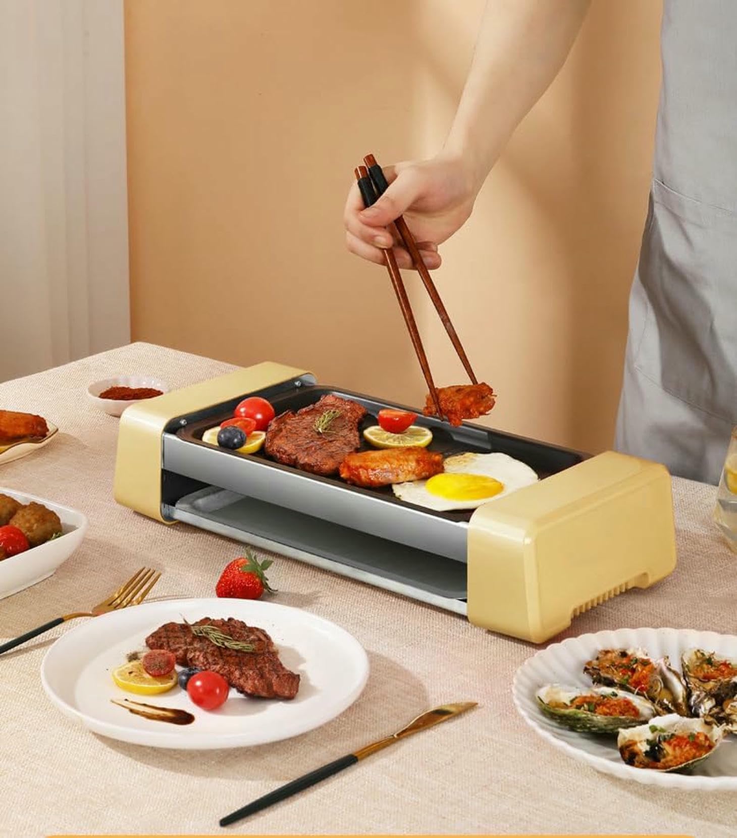 Máquina para Asar Perritos Calientes, máquina de cocción con Rodillos de Acero Inoxidable, para cocinas de restaurantes, Salchichas para el Desayuno, tamaño_nombre-3rods,3rods