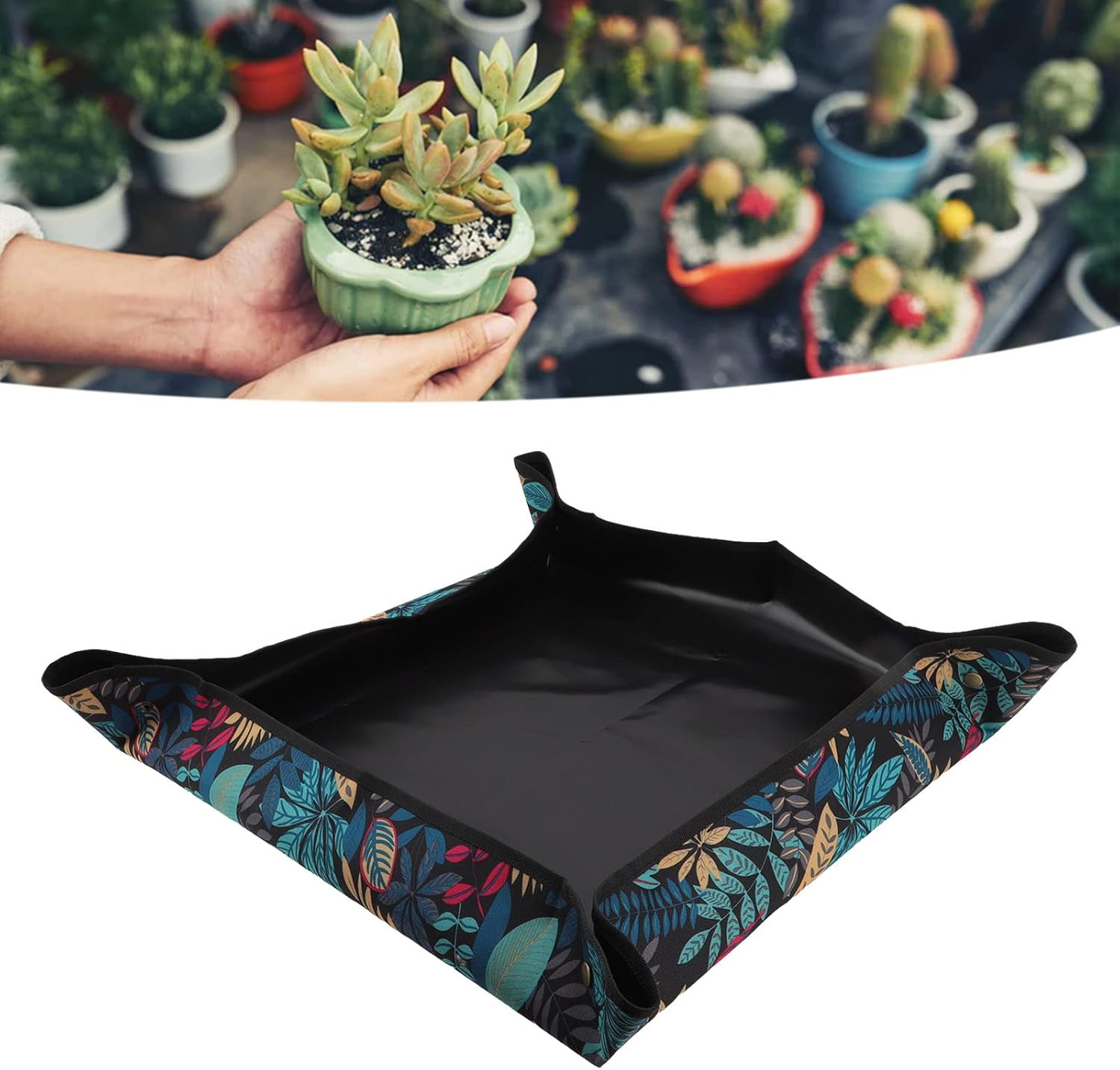 72 x 72 cm Waterproof Garden Mat Plant Mat, Oxford Cloth Repotting Mat for Indoor Plants, Foldable Plant Mat for Transplanting Succulents Seedling Plant Lovers