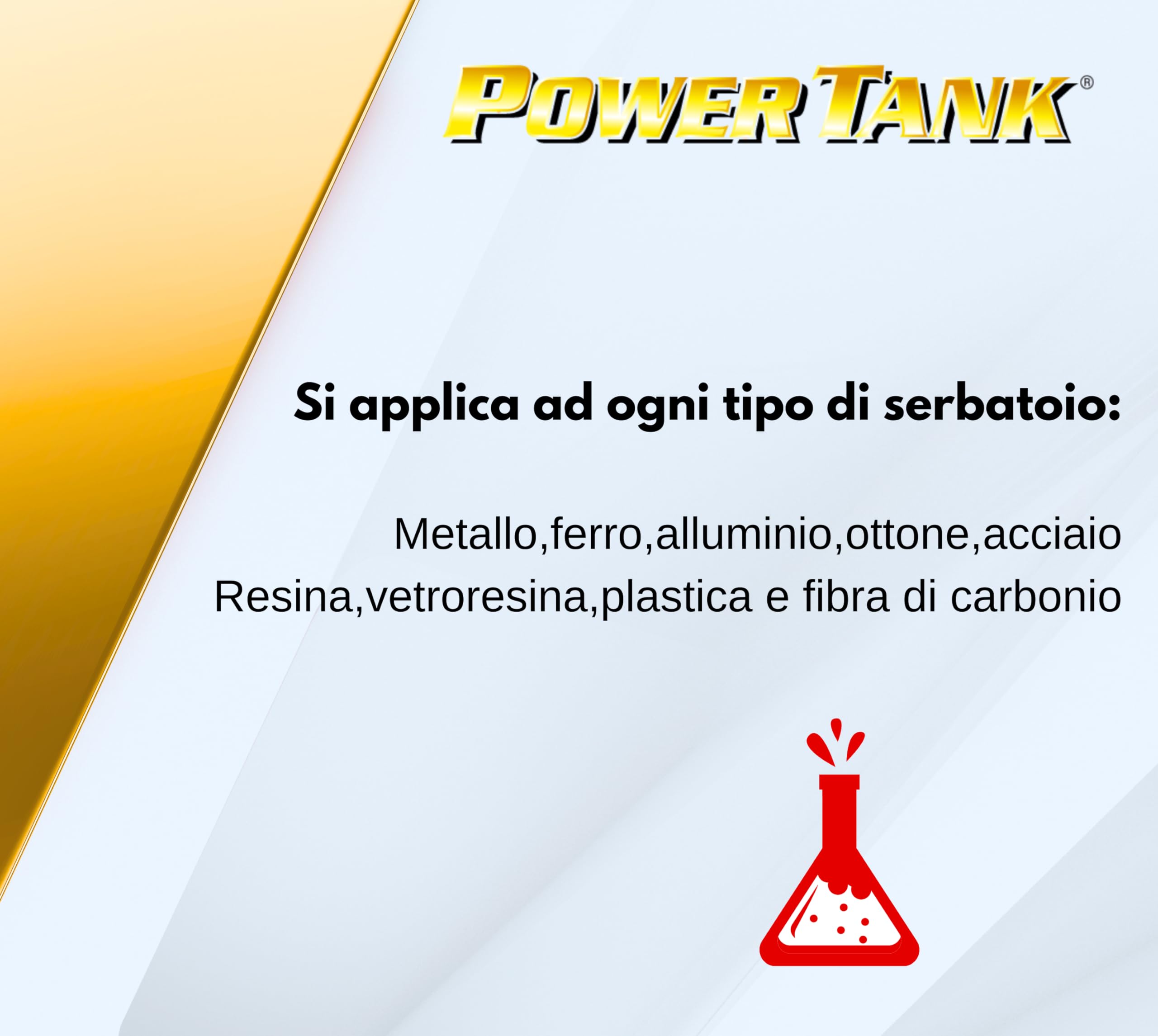 POWER TANK Gum - Trattamento Serbatoio Moto (8/10 Litri) Kit Piccolo Small 350 gr per Interno Serbatoi Elimina la Ruggine Ripara Protegge Arrugginito da Moto d'Epoca Ciao Scooter con Antiruggine