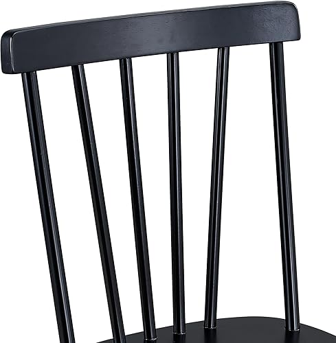 Miniatura 6 de DUHOME Windsor - Juego de 4 sillas de comedor de madera con respaldo de husillo, estilo granja, para cocina, comedor, sala de estar, bistró