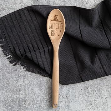 Witch's Brew Wood Spoon, Witch’s Brew Wooden Spoon, Magic Divination Bamboo Cooking Utensils, Engraved Wooden Spoons for Cooking, Cooking Spoon for Kitchen House Warming Gift (3Pcs)