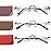 Viseng Half Frame Reading Glasses for Women Men Slim Half Moon Lens Readers Metal 3 pack Semi Rimless eyewear +2.75