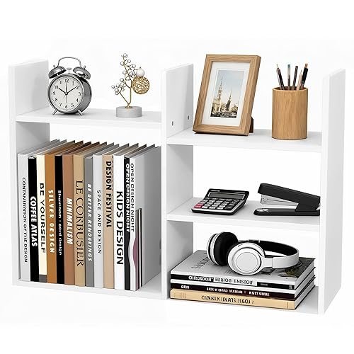 Desktop Shelf Organizer Desk Shelves - White Desk Hutch for