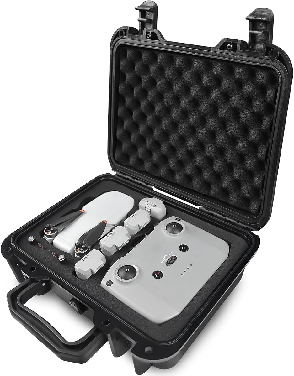 Lekufee Portable Travel Waterproof Hard Case for DJI Mini 4K/2 SE/2 and Other Accessories(CASE ONLY)
