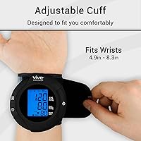 Vista 9 de Vive Precision Monitor inteligente de presión arterial de muñeca – Máquina digital automática precisa de brazalete BP para detección de latidos